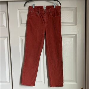 J.Crew Straight-Leg Corduroy Pants, size 28
